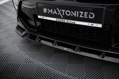 Frontlippe V.1 passend für BMW X3 M F97 FL schwarz Hochglanz