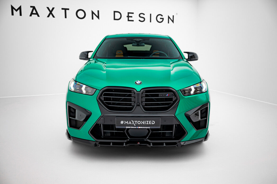 Frontlippe V.1 passend für BMW X6 M F96 FL schwarz Hochglanz