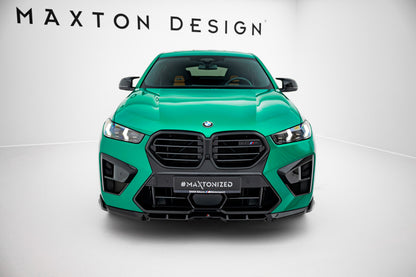Frontlippe V.1 passend für BMW X6 M F96 FL schwarz Hochglanz