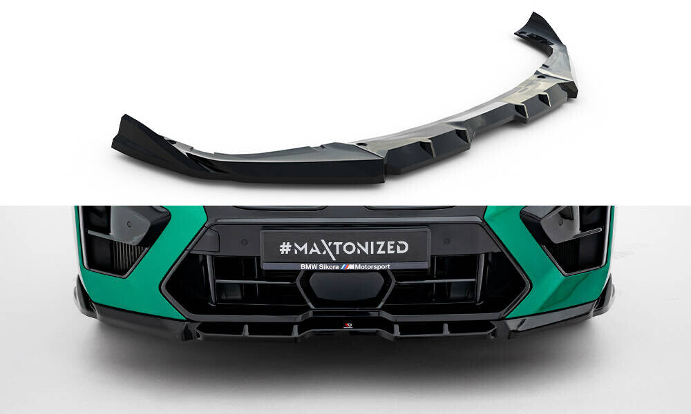 Frontlippe V.1 passend für BMW X6 M F96 FL schwarz Hochglanz