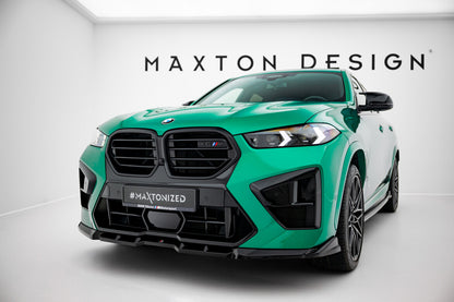 Frontlippe V.1 passend für BMW X6 M F96 FL schwarz Hochglanz