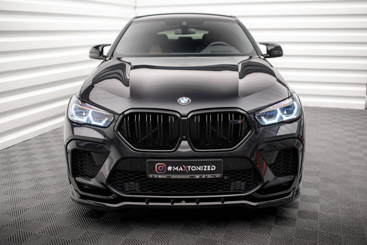 Frontlippe V.1 passend für BMW X6 M F96 schwarz Hochglanz