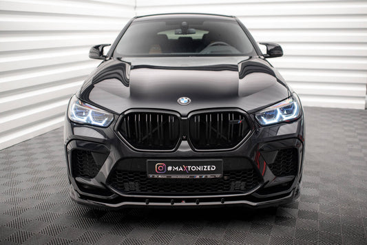 Frontlippe V.1 passend für BMW X6 M F96 schwarz Hochglanz
