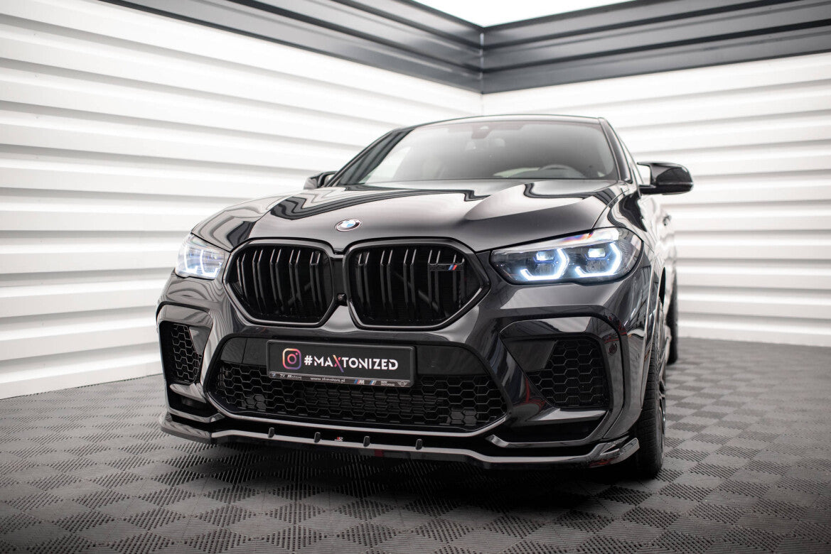 Frontlippe V.1 passend für BMW X6 M F96 schwarz Hochglanz