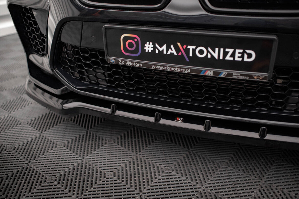 Frontlippe V.1 passend für BMW X6 M F96 schwarz Hochglanz