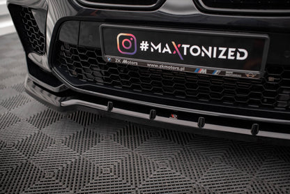 Frontlippe V.1 passend für BMW X6 M F96 schwarz Hochglanz