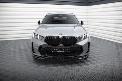 Frontlippe V.1 passend für BMW X6 M-Paket G06 FL schwarz Hochglanz