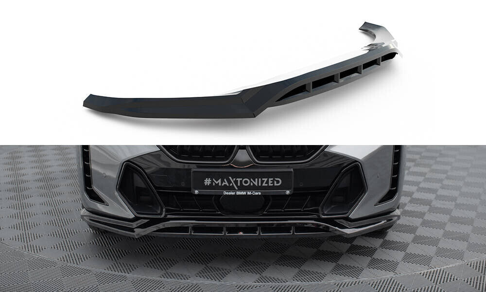 Frontlippe V.1 passend für BMW X6 M-Paket G06 FL schwarz Hochglanz