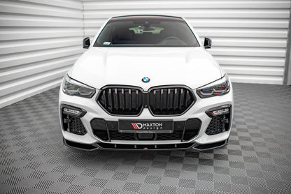 Frontlippe V.1 passend für BMW X6 M-Paket G06 schwarz Hochglanz