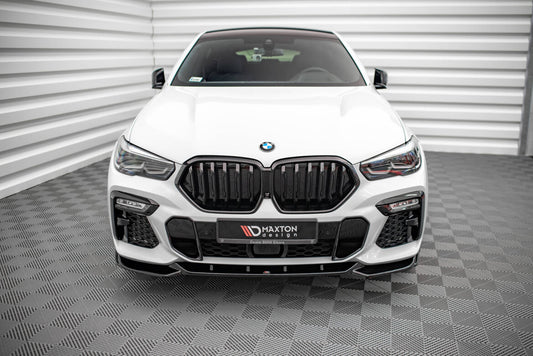 Frontlippe V.1 passend für BMW X6 M-Paket G06 schwarz Hochglanz