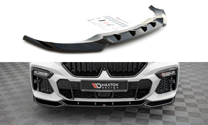 Frontlippe V.1 passend für BMW X6 M-Paket G06 schwarz Hochglanz