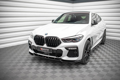 Frontlippe V.1 passend für BMW X6 M-Paket G06 schwarz Hochglanz