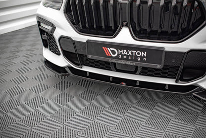 Frontlippe V.1 passend für BMW X6 M-Paket G06 schwarz Hochglanz