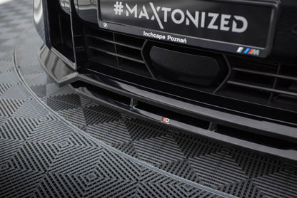 Frontlippe V.1 passend für BMW XM G09 schwarz Hochglanz