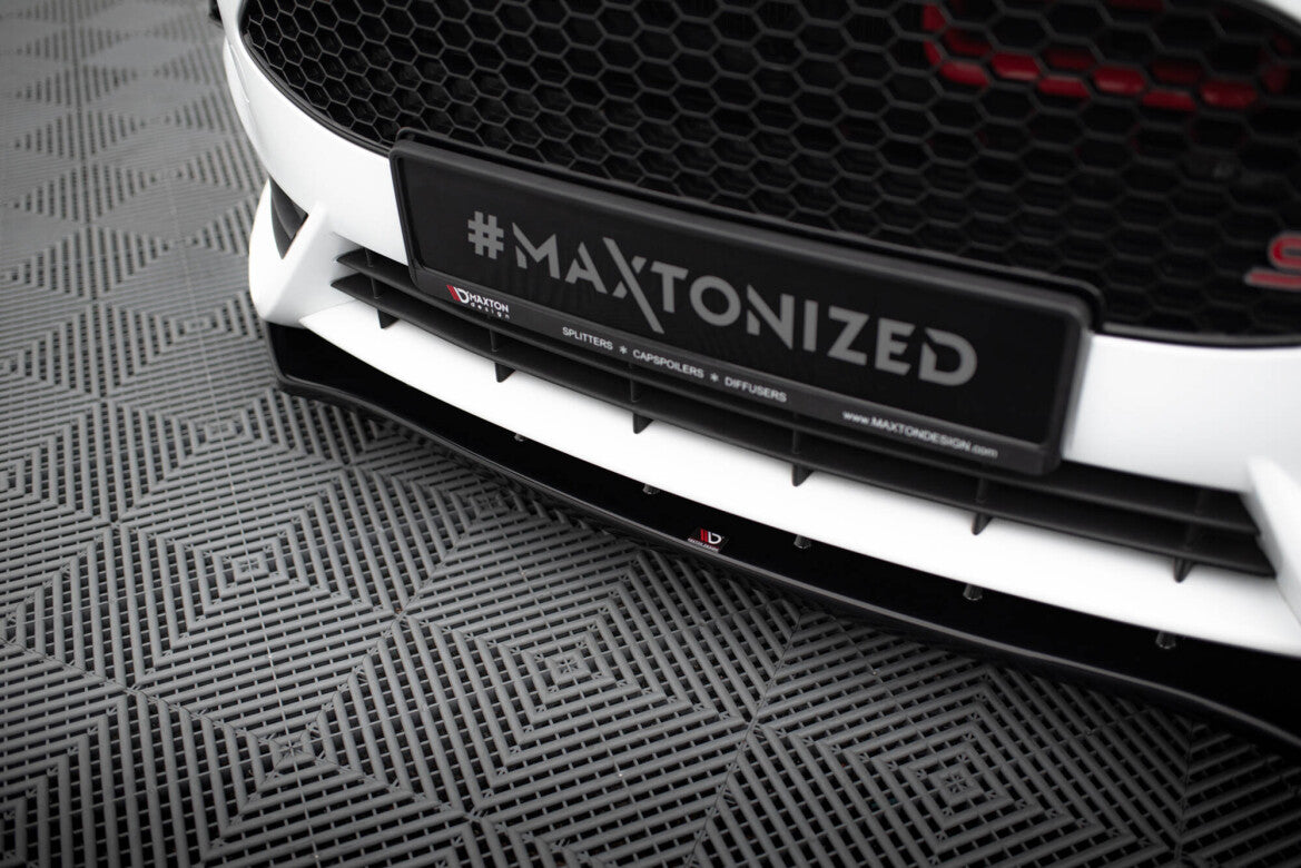 Frontlippe V.1 passend für Ford Fiesta ST Mk7 FL schwarz Hochglanz