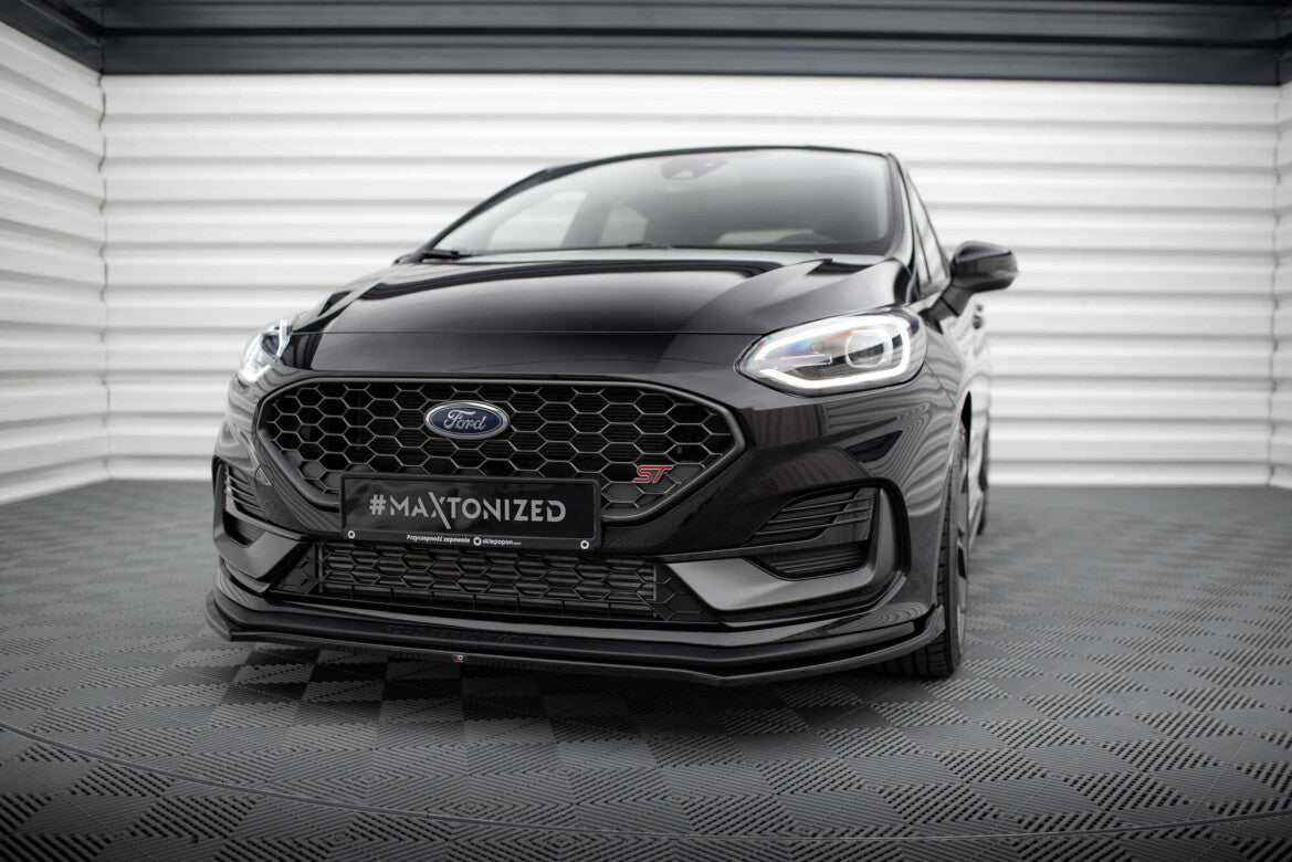 Frontlippe V.1 passend für Ford Fiesta ST / ST-line Mk8 FL schwarz Hochglanz