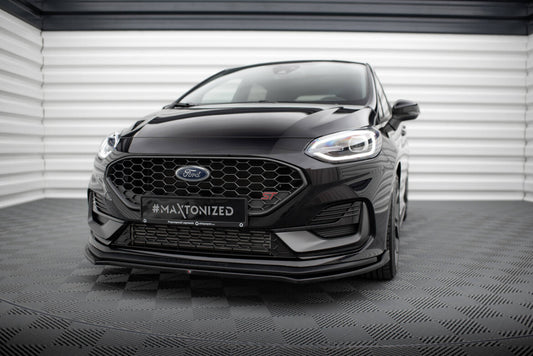 Frontlippe V.1 passend für Ford Fiesta ST / ST-line Mk8 FL schwarz Hochglanz
