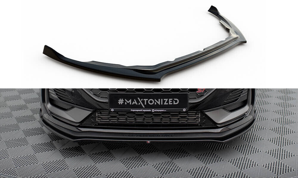 Frontlippe V.1 passend für Ford Fiesta ST / ST-line Mk8 FL schwarz Hochglanz