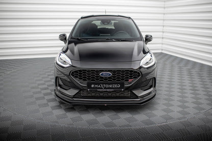 Frontlippe V.1 passend für Ford Fiesta ST / ST-line Mk8 FL schwarz Hochglanz