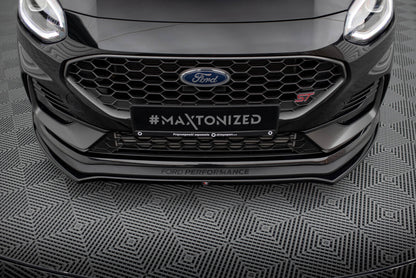 Frontlippe V.1 passend für Ford Fiesta ST / ST-line Mk8 FL schwarz Hochglanz