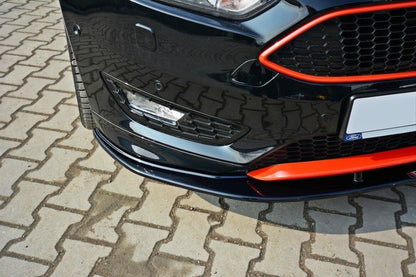 Frontlippe V.1 passend für Ford Focus ST-Line Mk3 FL schwarz Hochglanz