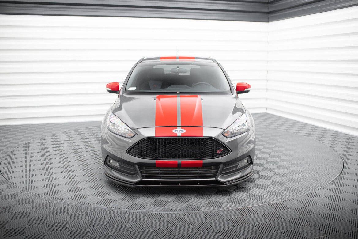 Frontlippe V.1 passend für Ford Focus ST Mk3 FL schwarz Hochglanz