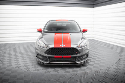 Frontlippe V.1 passend für Ford Focus ST Mk3 FL schwarz Hochglanz
