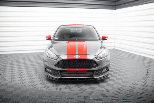 Frontlippe V.1 passend für Ford Focus ST Mk3 FL schwarz Hochglanz