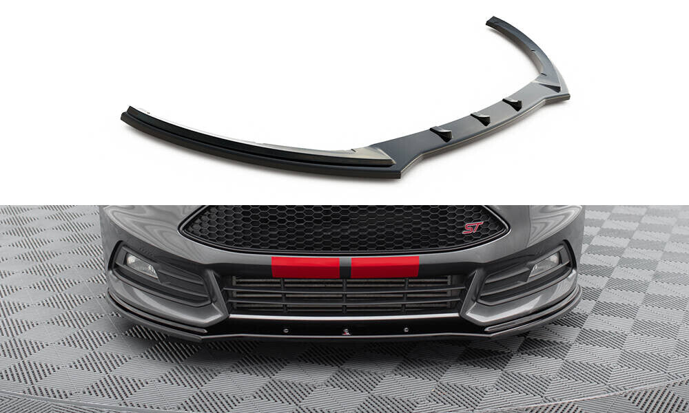 Frontlippe V.1 passend für Ford Focus ST Mk3 FL schwarz Hochglanz