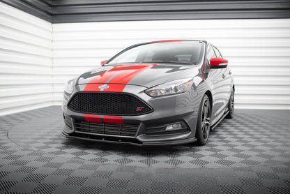 Frontlippe V.1 passend für Ford Focus ST Mk3 FL schwarz Hochglanz