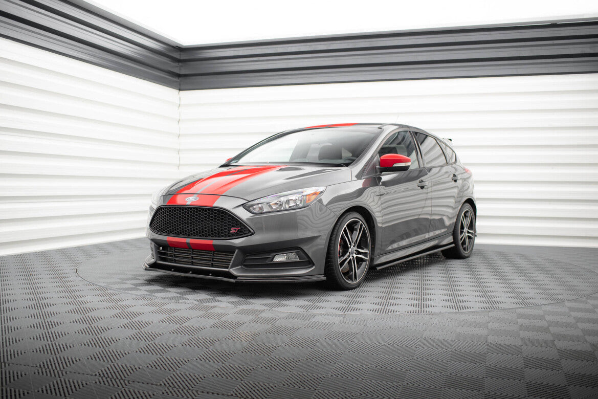Frontlippe V.1 passend für Ford Focus ST Mk3 FL schwarz Hochglanz