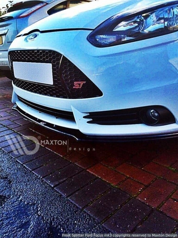 Frontlippe V.1 passend für Ford Focus ST Mk3 schwarz Hochglanz