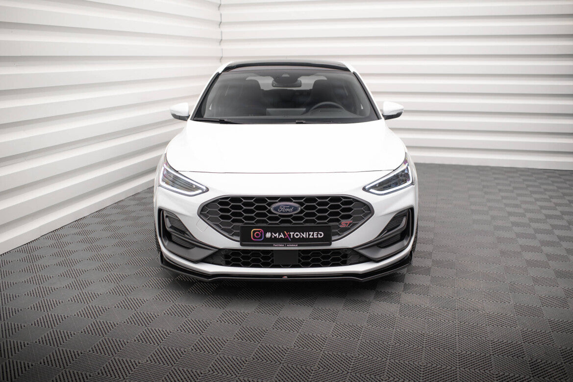 Frontlippe V.1 passend für Ford Focus ST / ST-Line Mk4 FL schwarz Hochglanz