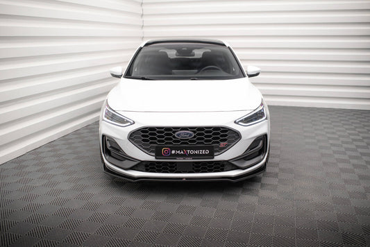 Frontlippe V.1 passend für Ford Focus ST / ST-Line Mk4 FL schwarz Hochglanz