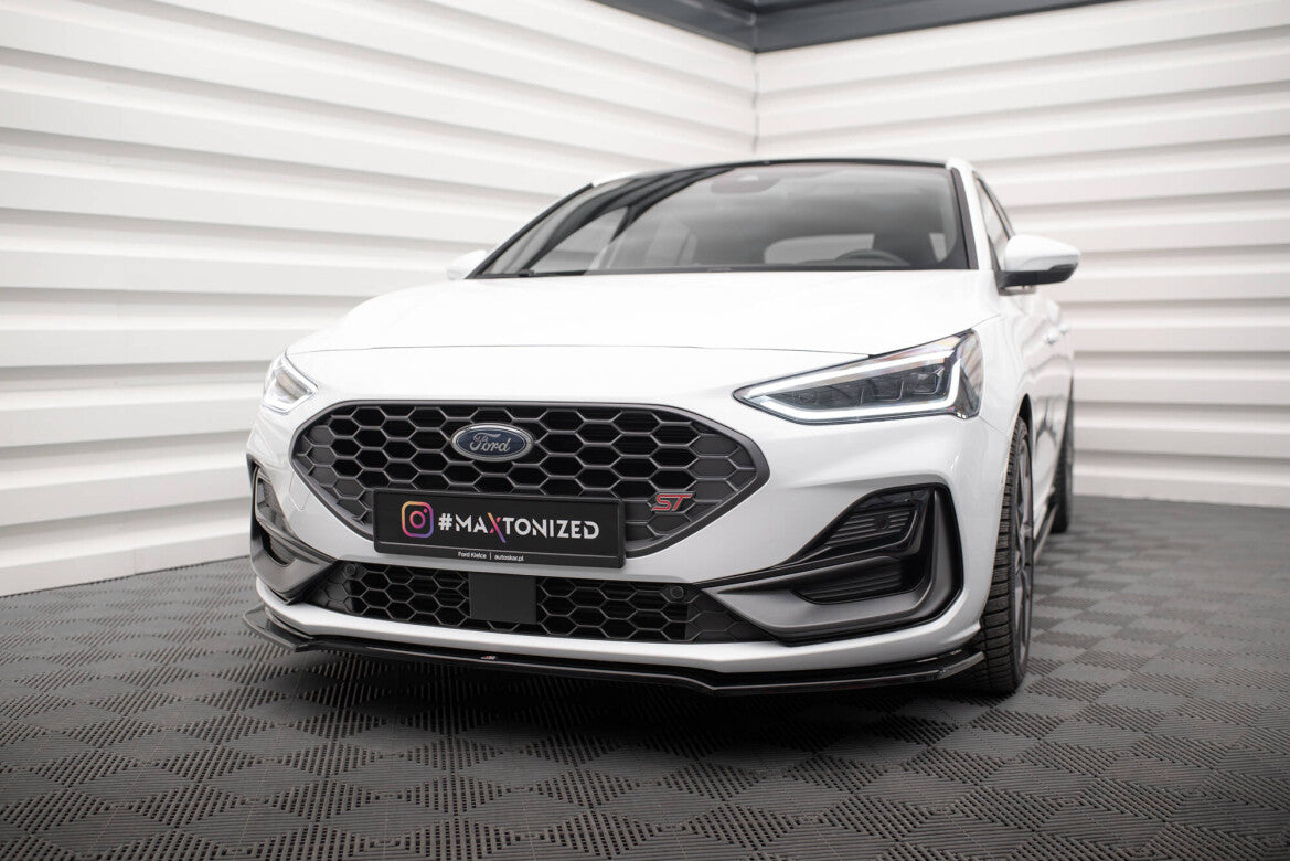 Frontlippe V.1 passend für Ford Focus ST / ST-Line Mk4 FL schwarz Hochglanz