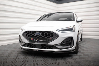 Frontlippe V.1 passend für Ford Focus ST / ST-Line Mk4 FL schwarz Hochglanz