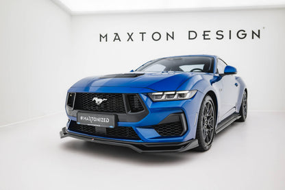 Frontlippe V.1 passend für Ford Mustang GT Mk7 schwarz Hochglanz