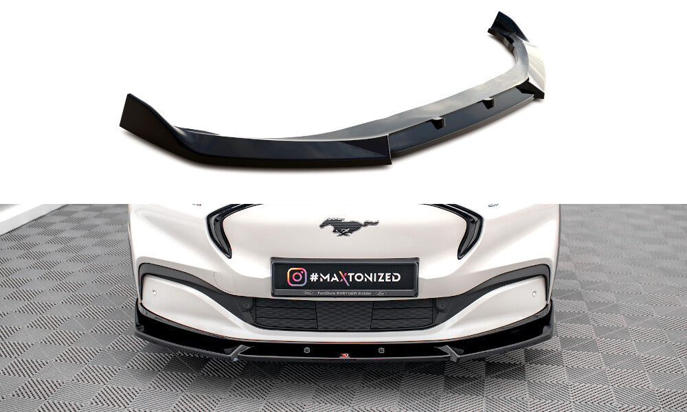 Frontlippe V.1 passend für Ford Mustang Mach-E Mk1 schwarz Hochglanz