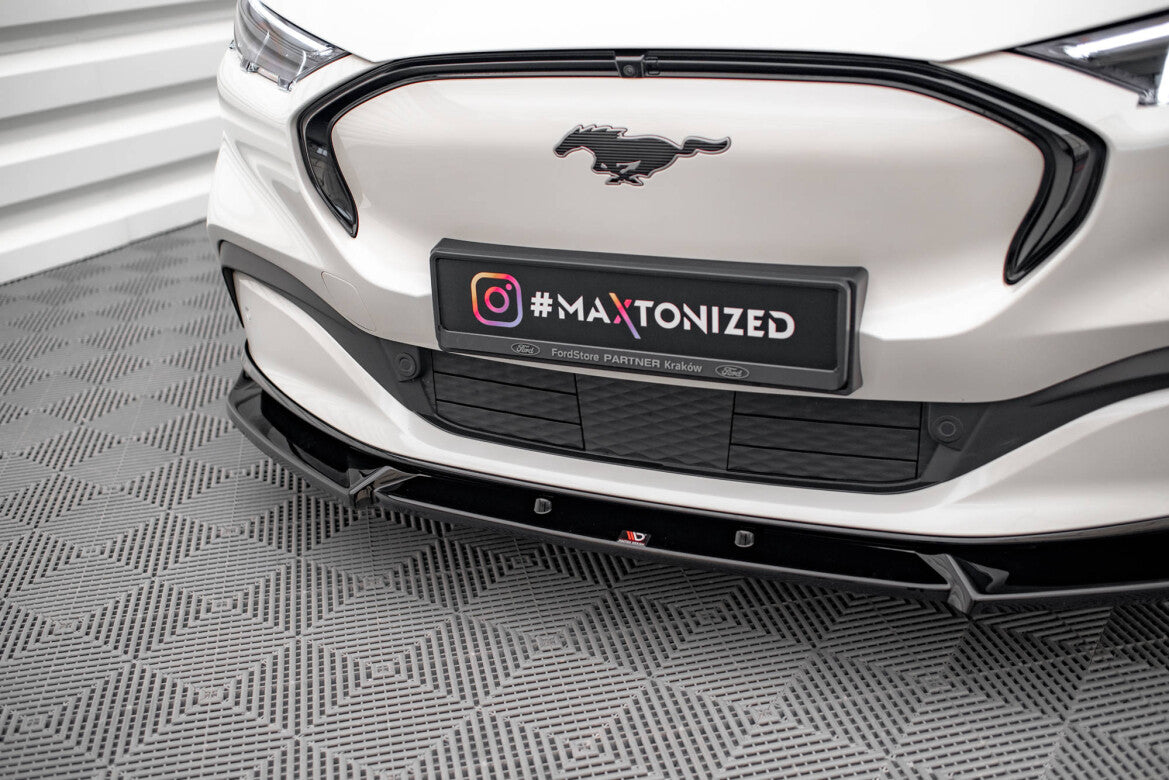 Frontlippe V.1 passend für Ford Mustang Mach-E Mk1 schwarz Hochglanz