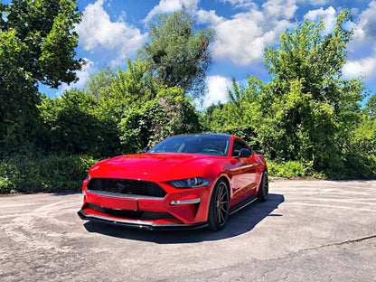 Frontlippe V.1 passend für Ford Mustang Mk. 6 FL schwarz Hochglanz