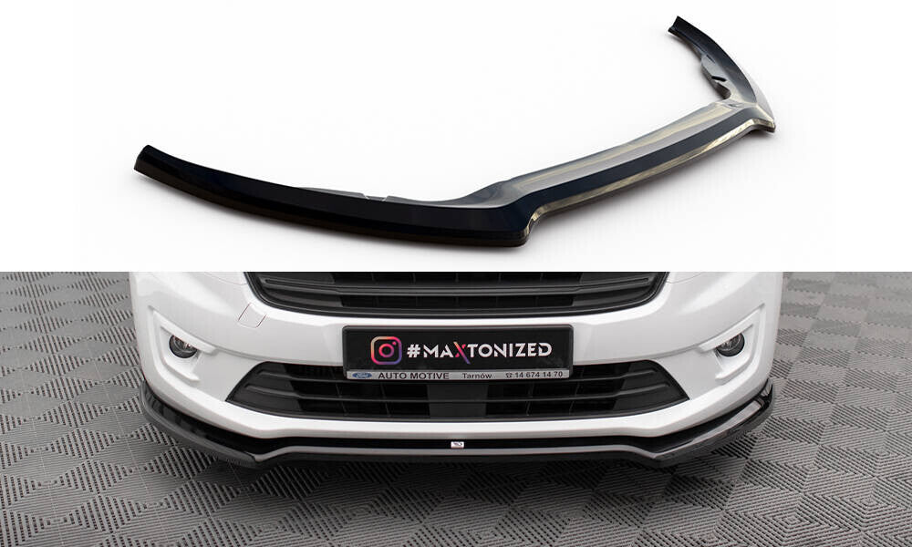 Frontlippe V.1 passend für Ford Transit Connect Mk2 FL schwarz Hochglanz