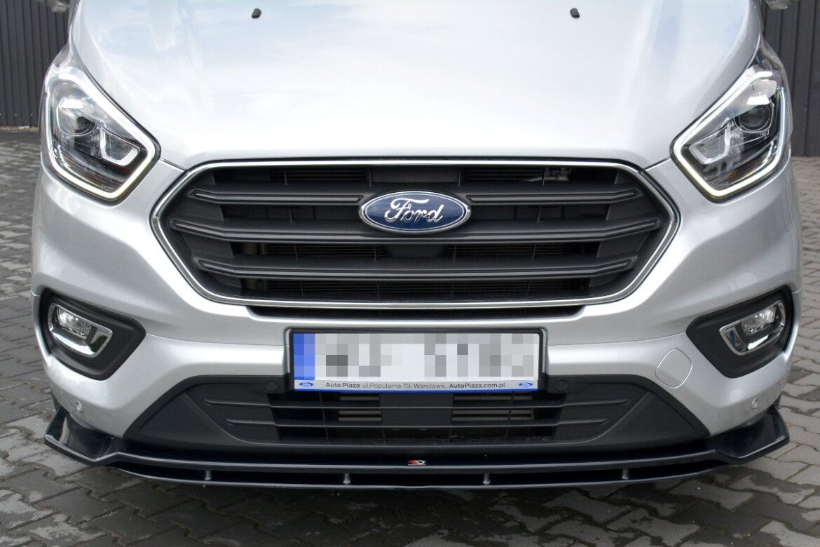 Frontlippe V.1 passend für Ford Transit Custom Mk1 FL / Tourneo Custom Mk1 FL schwarz Hochglanz