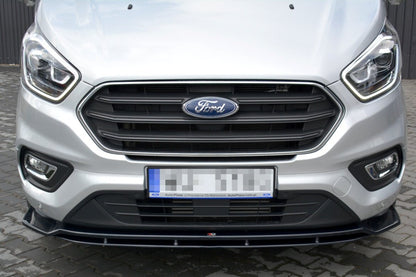 Frontlippe V.1 passend für Ford Transit Custom Mk1 FL / Tourneo Custom Mk1 FL schwarz Hochglanz