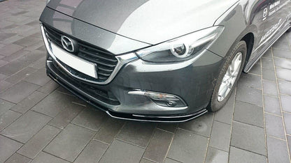 Frontlippe V.1 passend für Mazda 3 BN (Mk3) FL schwarz Hochglanz