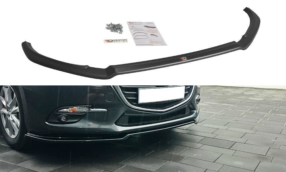 Frontlippe V.1 passend für Mazda 3 BN (Mk3) FL schwarz Hochglanz