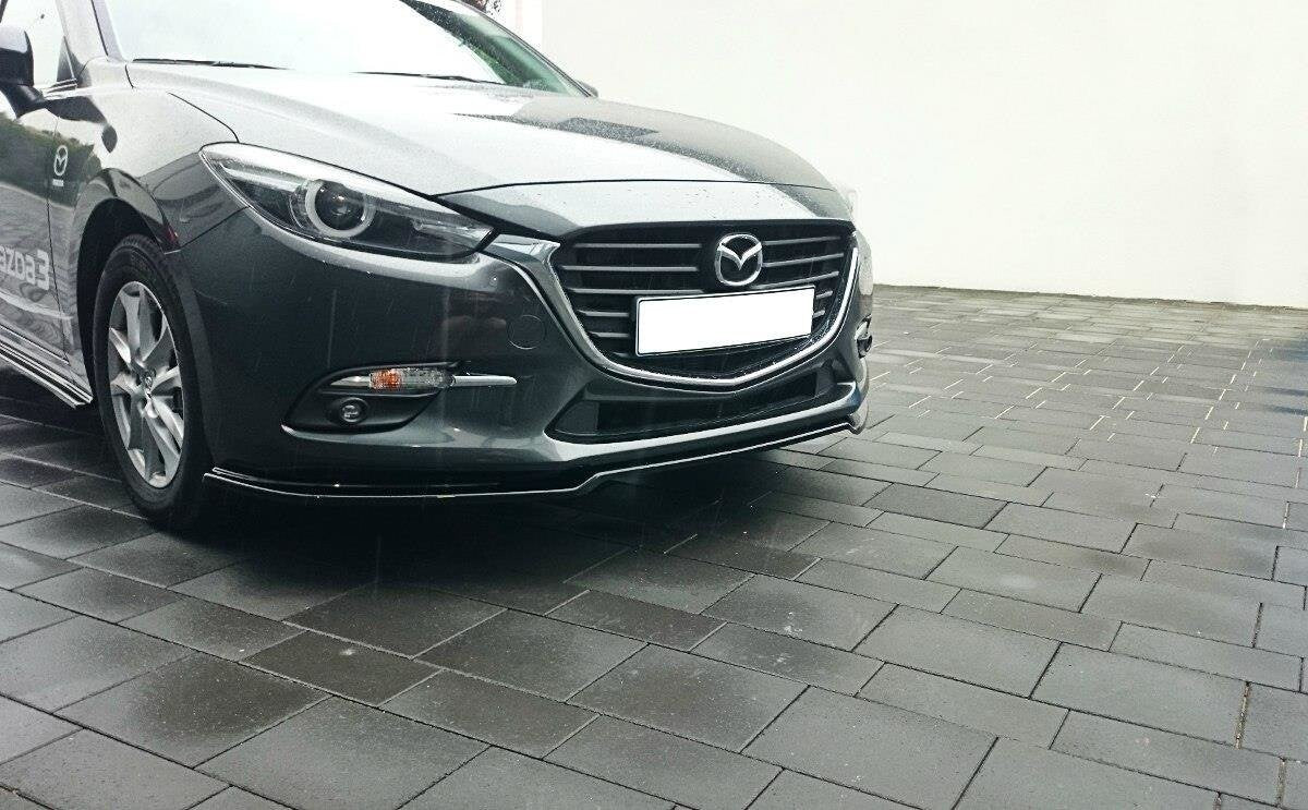 Frontlippe V.1 passend für Mazda 3 BN (Mk3) FL schwarz Hochglanz