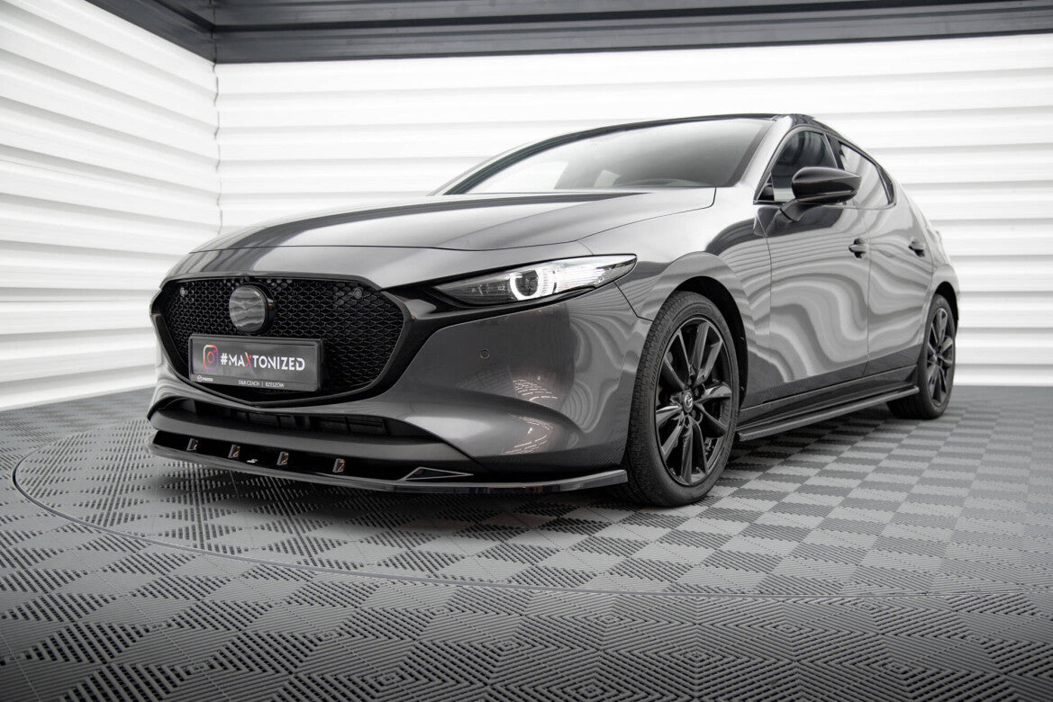 Frontlippe V.1 passend für Mazda 3 Mk4 schwarz Hochglanz