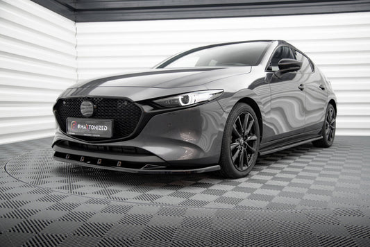 Frontlippe V.1 passend für Mazda 3 Mk4 schwarz Hochglanz