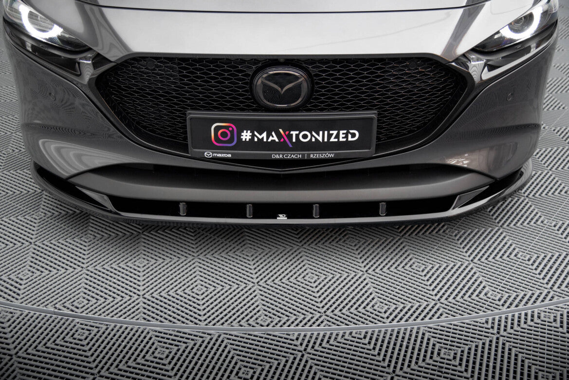 Frontlippe V.1 passend für Mazda 3 Mk4 schwarz Hochglanz