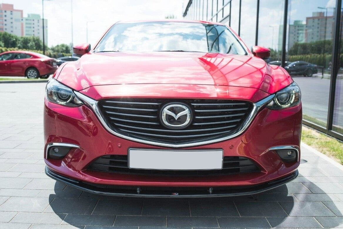Frontlippe V.1 passend für Mazda 6 GJ (Mk3) FL schwarz Hochglanz
